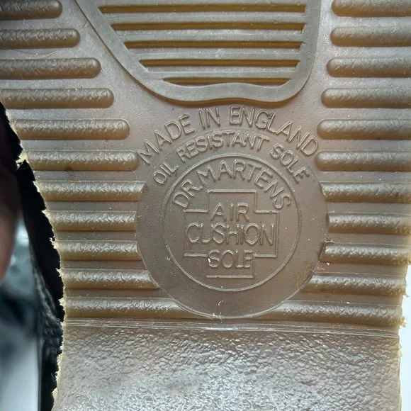 RARE VINTAGE DR. Marten Pointed Toe Black Leather 7 Eye Boot Made in England M8 - Picture 16 of 16